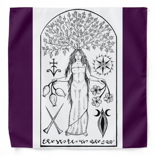Goddess Tarot Cloth Bandana (Front)