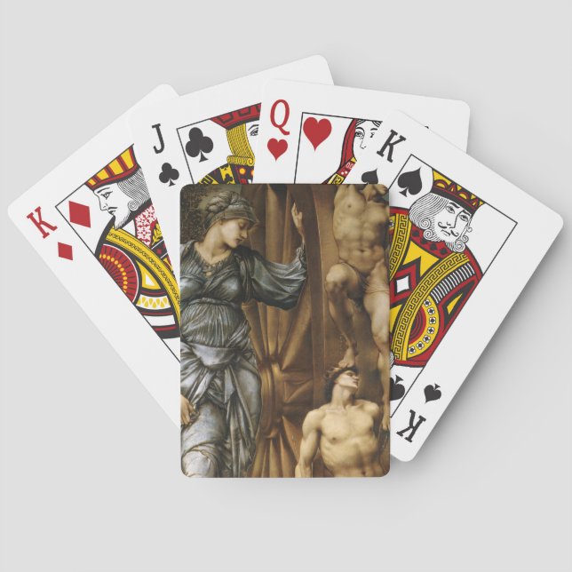 Goddess Turning the Wheel of Fortune (Burne-Jones) Poker Cards (Back)