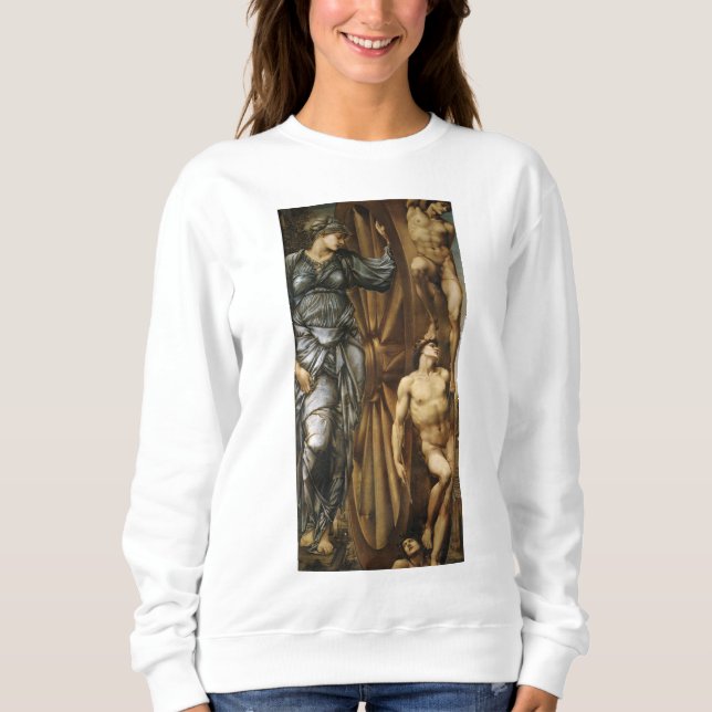 Goddess Turning the Wheel of Fortune (Burne-Jones) Sweatshirt (Front)