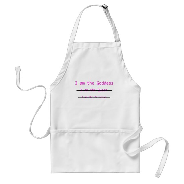 Goddess with lines adult apron (Front)