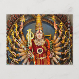 Goddess with many arms postcard
