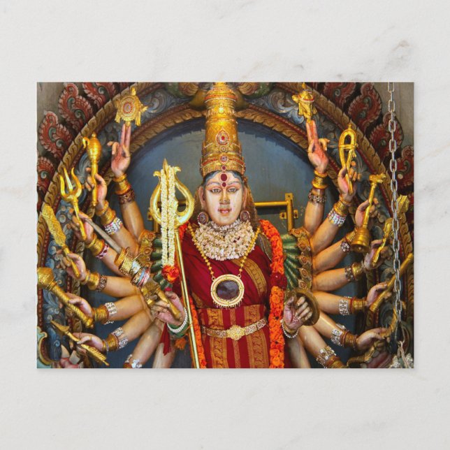 Goddess with many arms postcard (Front)