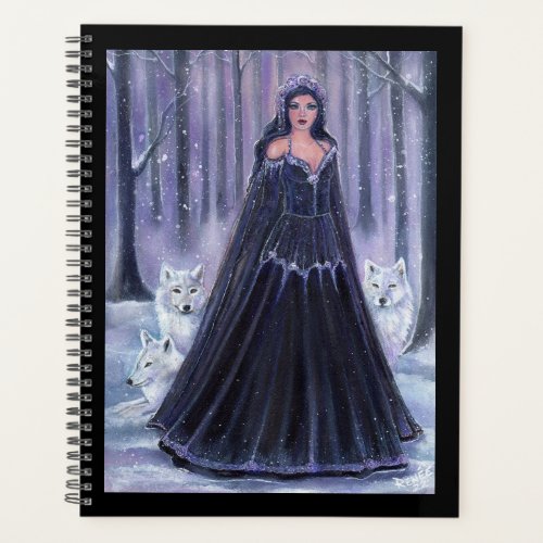 Goddess with wolves by Renee Lavoie  Planner