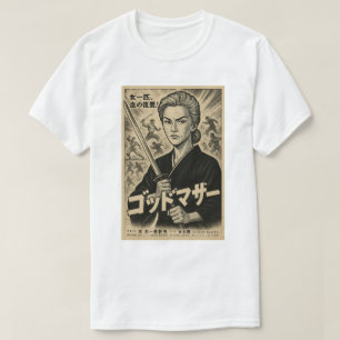 GODDOMAZA SAMURAI MOVIE BW POSTER T-Shirt
