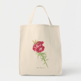 Godetia and Cornflower  Tote Bag