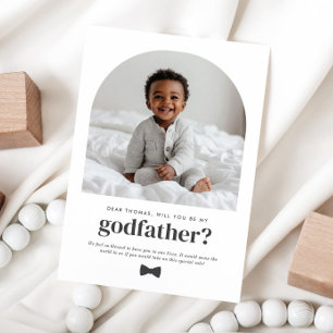 Godfather Arched Photo Proposal Invitation