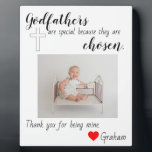 Godfather baptized plaque<br><div class="desc">godparents</div>