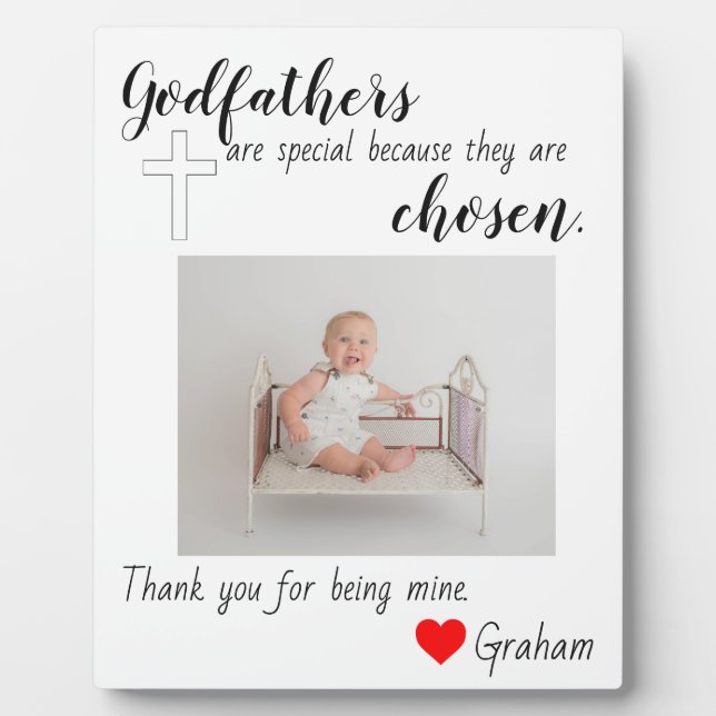 Godfather baptized plaque (Front)