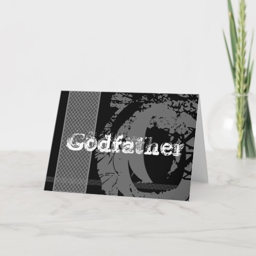 GODFATHER Best Man  Request _ Edgy monotone Design Invitation