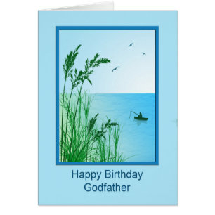 Godfather Birthday Sea Fishing Cards