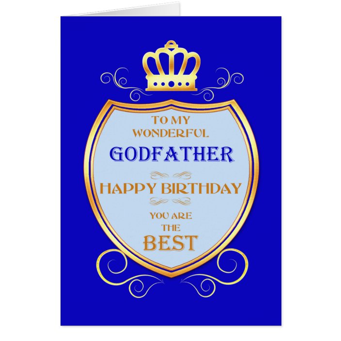 Godfather Birthday With Shield Zazzle Com