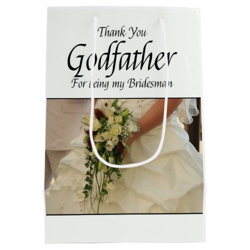 Godfather Bridesman thank you Medium Gift Bag