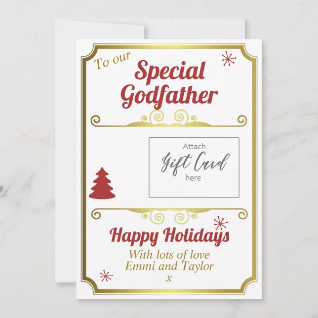 Godfather Christmas Gift Card Holder (Front)
