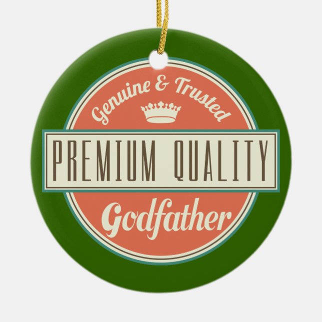 Godfather (Funny) Gift Ceramic Ornament (Front)