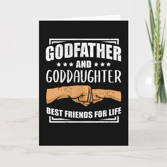 Godfather Goddaughter Godchild and Godfather Gift Card (Front)