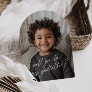 Godfather Handwritten Proposal Photo Arch Invitation