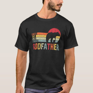 Godfather Like A Dad Only Cooler Vintage Bear Dad  T-Shirt