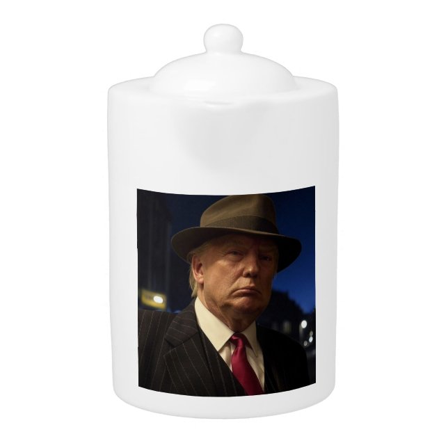 Godfather of America Don J. Trump  Teapot (Front)
