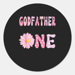 Godfather Of Little Miss Onederful 1st Birthday Nk Classic Round Sticker