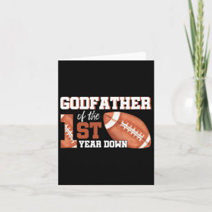 Godfather Of The 1 Year Old Birthday Football 1st Card