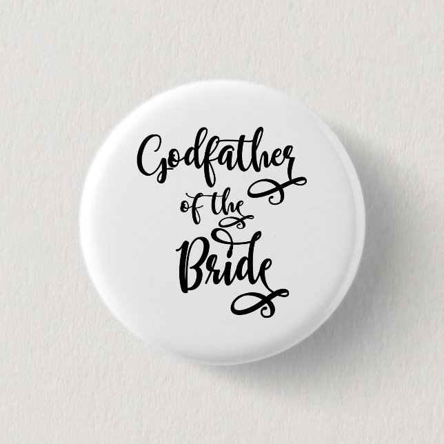 Godfather of the Bride Button (Front)