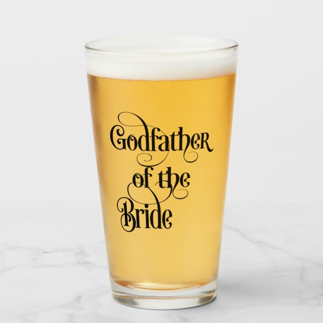 Godfather of the Bride Glass (Front Filled)