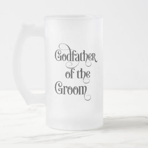 Godfather of the Groom Frosted Glass Beer Mug