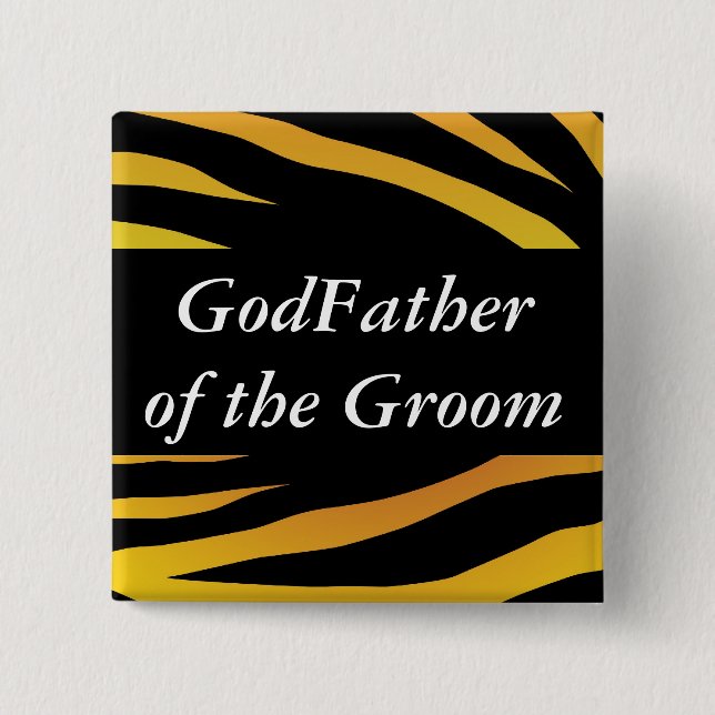 GodFather of the Groom Pinback Button (Front)
