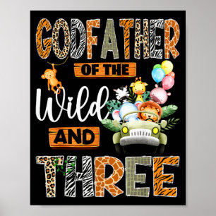 Godfather Of The Wild & Three 3rd Birthday Boy Poster