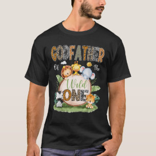 GodFather Of The Wild One 1St Birthday Kids Safari T-Shirt