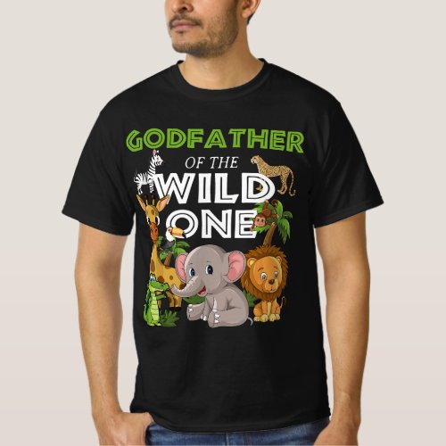 Godfather of the Wild One Zoo Birthday Safari Jung T_Shirt
