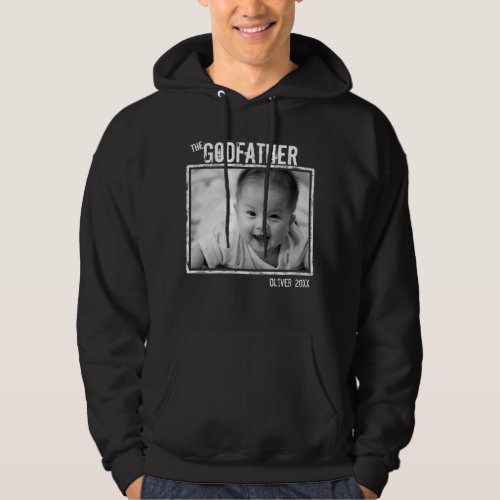 Godfather Personalized Photo and Name Black Hoodie