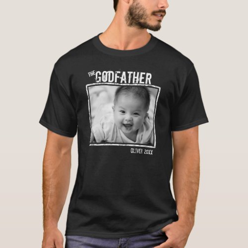 Godfather Personalized Photo and Name T_Shirt