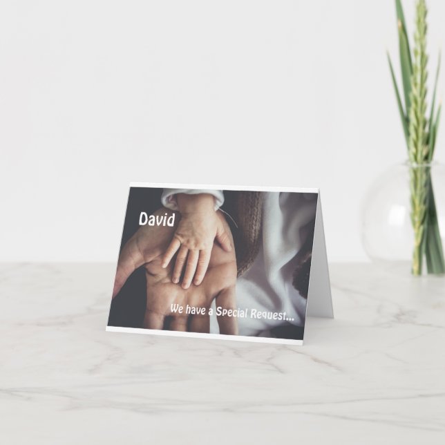 Godfather Proposal Baby hand Invitation (Front)