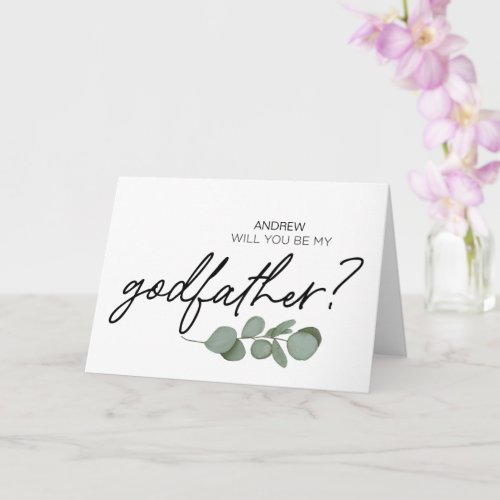 Godfather Proposal Will You Be My Godparents Card