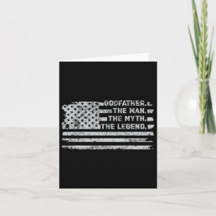 Godfather The Man Myth Legend Fathers Day American Card