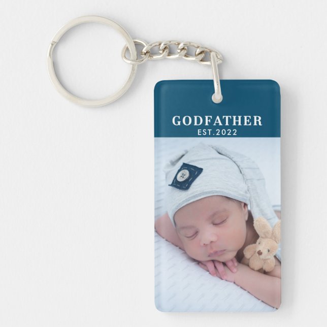 Godfather | Year Established Photo Keychain (Front)