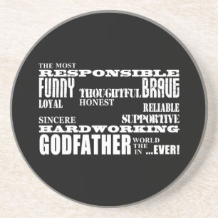 Godfathers Birthdays & Christmas : Qualities Drink Coaster