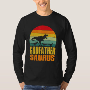 Godfathersaurus Rex Dinosaur Godfather Saurus Fami T-Shirt