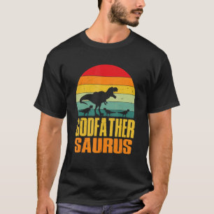 Godfathersaurus Rex Dinosaur Godfather Saurus Fami T-Shirt