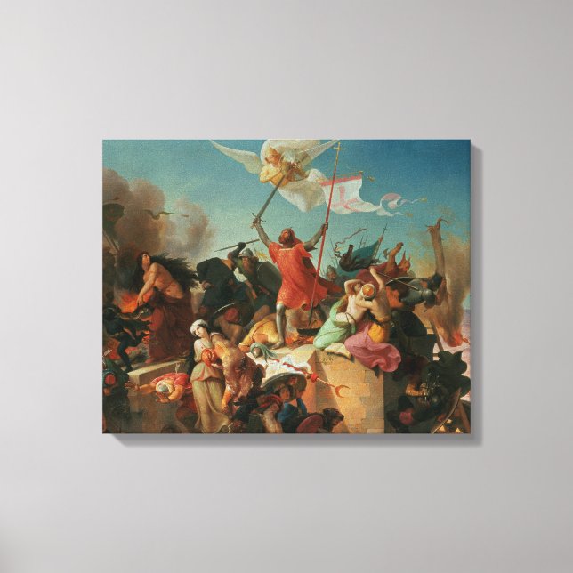 Godfrey de Bouillon, French Crusader Canvas Print (Front)
