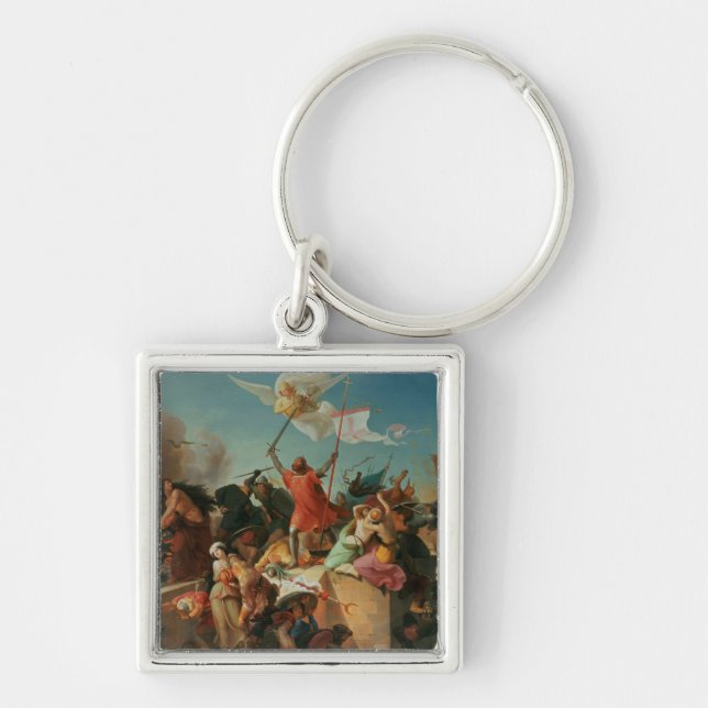 Godfrey de Bouillon, French Crusader Keychain (Front)