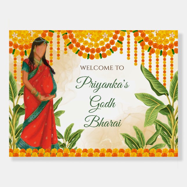 Godh Bharai sign & Godh Bharai welcome sign (Front)