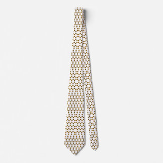 Godlen Polka DotsWhite  Neck Tie