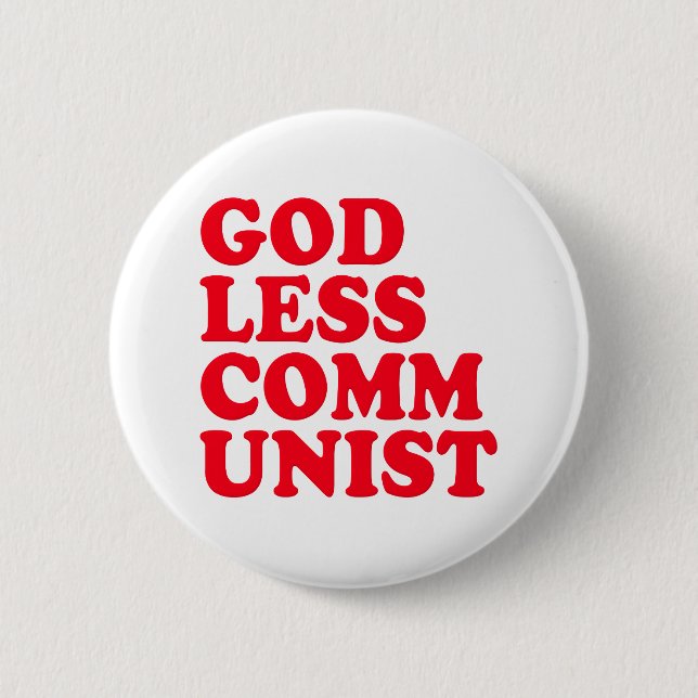 Godless Communist Pinback Button (Front)