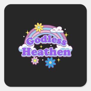 Godless Heathen 1 Square Sticker
