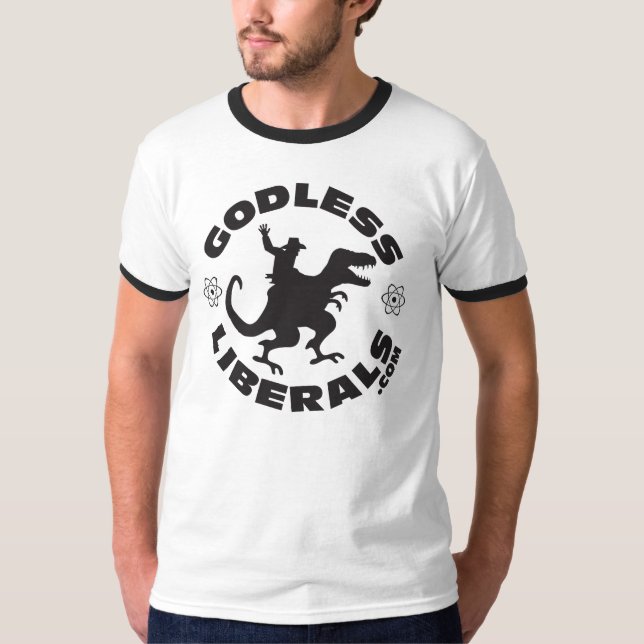 Godless Liberal Official Logo Men's Ringer Shirt (Front)