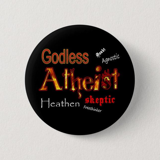 Godless Words Pinback Button (Front)