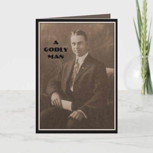 GODLY MAN EXAMPLE VINTAGE CHRISTIAN FAITH SYMPATHY CARD