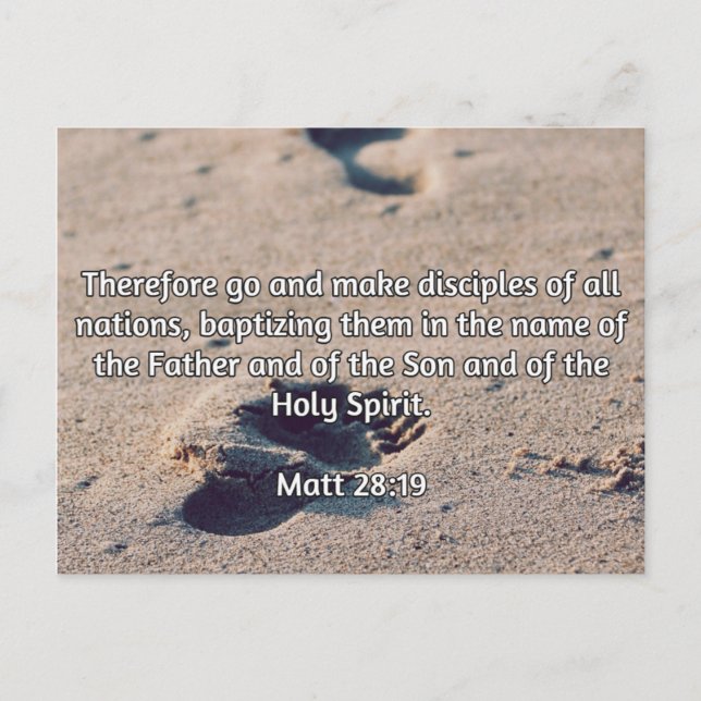 Godly Quotes: Matt 28:19 -- "Make Disciples" Postcard (Front)